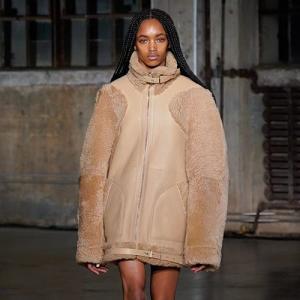 Beige Cream Oversize Faux Fur Coat