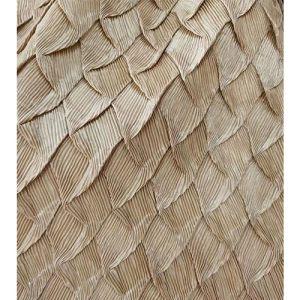 Cream Pleated Satin Fabric China Fabric Supplier for Zara