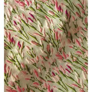 Floral Pattern Embroidered Beige Cream Cotton Linen Fabric China Fabric Supplier for Zara