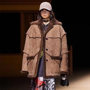 Light Brown Faux Fur Longline Coat