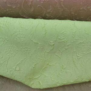 Light Green Floral Embroidery Cotton Fabric China Fabric Supplier for Zara