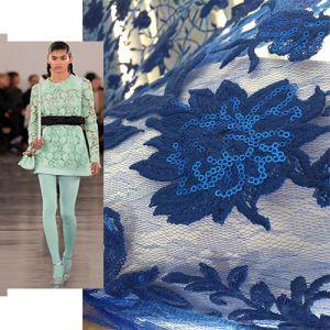 3D three-dimensional embroidery floral lace fabric China supplier for zara