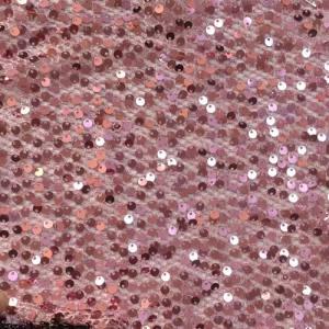 pink beaded sequin striped fabric China fabric supplier for zara 